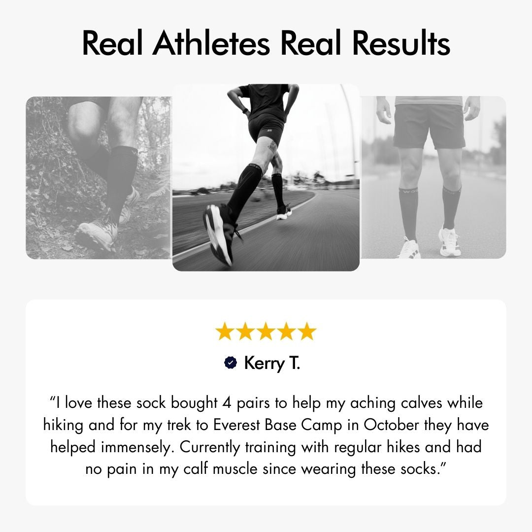 Grey & Blue Performance Compression Socks