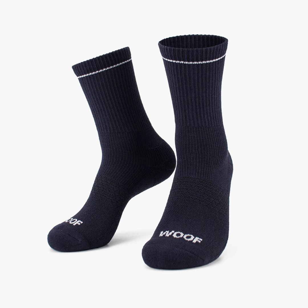 Navy Bamboo Crew Compression Socks 4 Pack