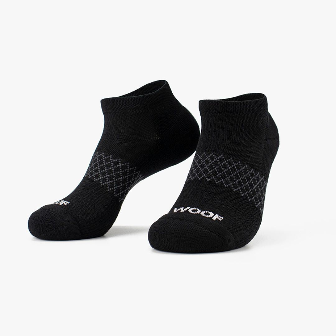 Black Bamboo Ankle Compression Socks 6 Pack