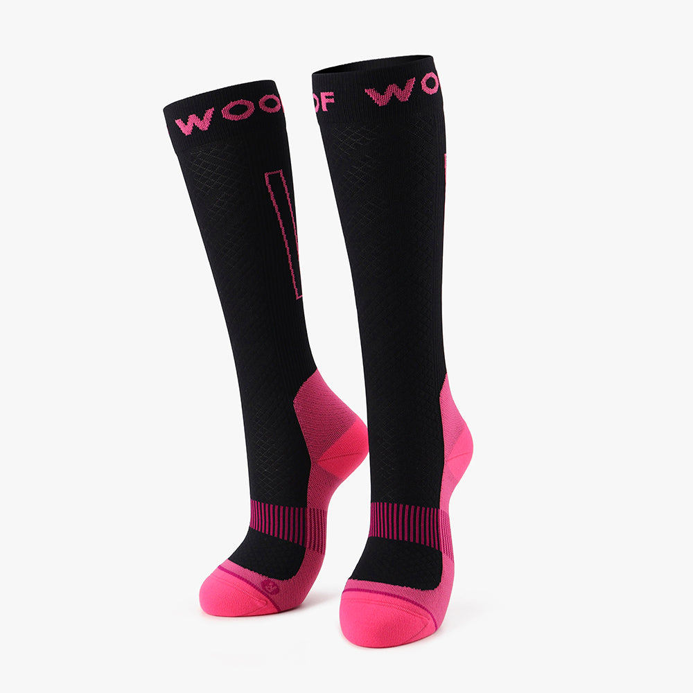 Black & Pink Performance Compression Socks 4 Pack