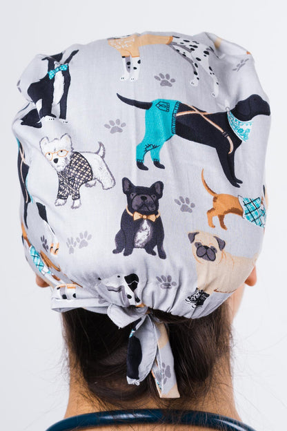 Hipster Dogs Scrub Cap
