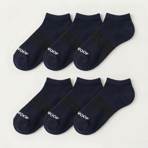 Navy Bamboo Ankle Compression Socks 6 Pack