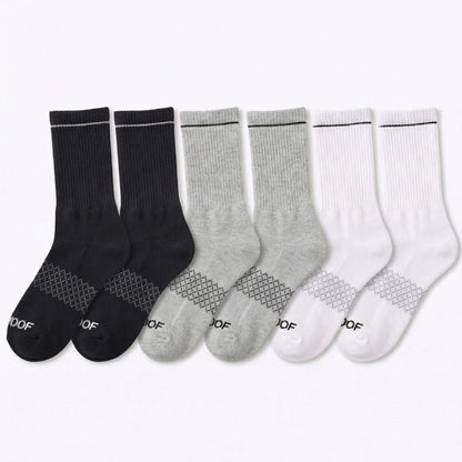 Essential Colours Bamboo Crew Compression Socks 6 Pack