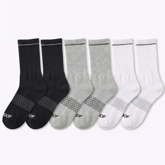 Essential Colours Bamboo Crew Compression Socks 6 Pack
