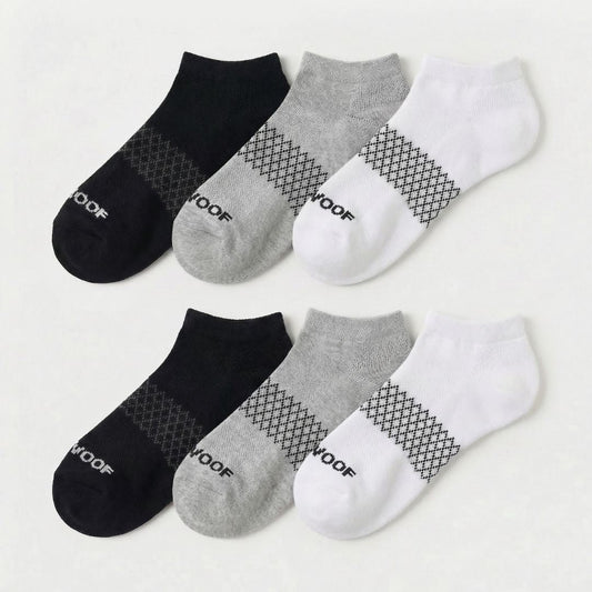 Essential Colours Bamboo Ankle Compression Socks 6 Pack