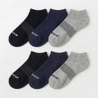 Classic Colours Bamboo Ankle Compression Socks 6 Pack
