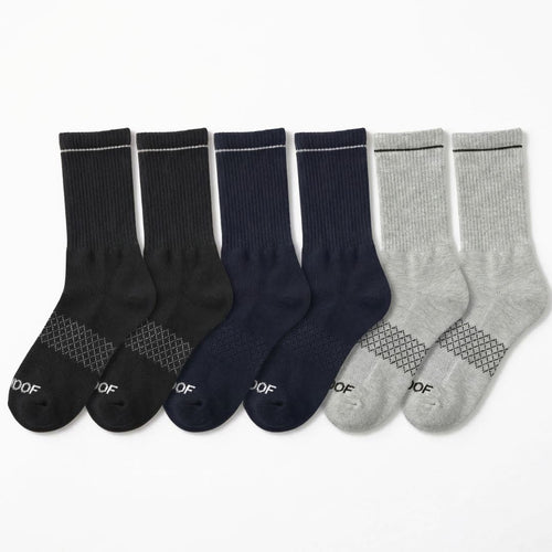 Classic Colours Bamboo Crew Compression Socks 6 Pack
