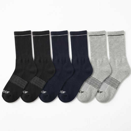 Classic Colours Bamboo Crew Compression Socks 6 Pack