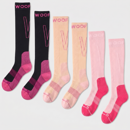 Pink Power Performance Compression Socks 6 Pack