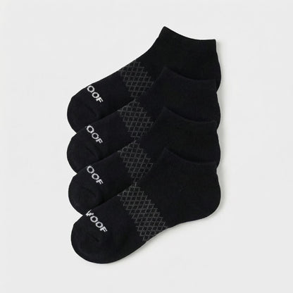 Black Bamboo Ankle Compression Socks 4 Pack