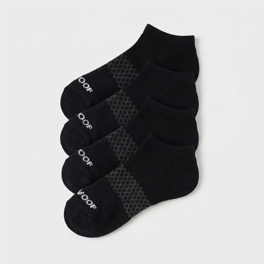 Black Bamboo Ankle Compression Socks 4 Pack