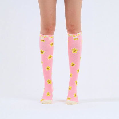 Daisy Delight Bamboo Compression Socks