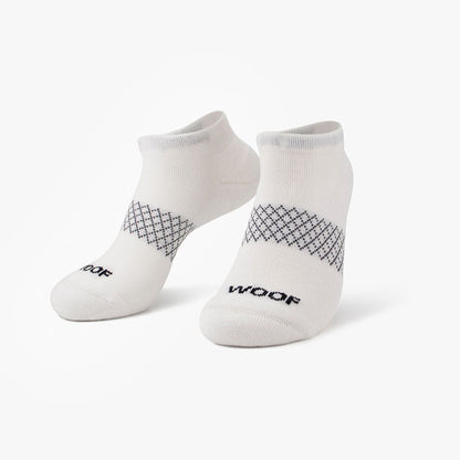 White Bamboo Ankle Compression Socks 6 Pack