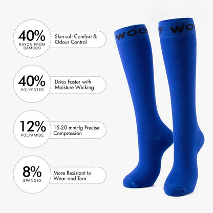Royal Blue Bamboo Compression Socks