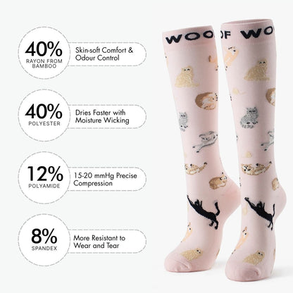 Cats Cats Cats Bamboo Compression Socks