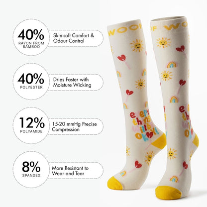 Everything Will Be Okay Bamboo Compression Socks