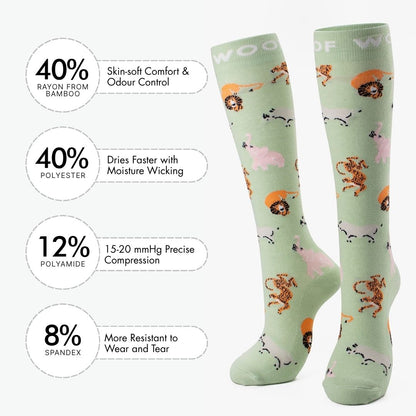 Wild Savanna Bamboo Compression Socks