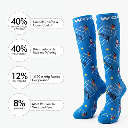 Match Point Bamboo Compression Socks