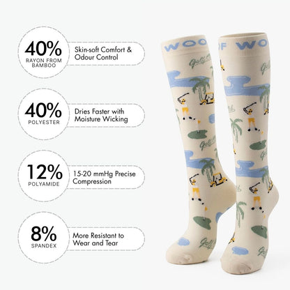 Tee Time Bamboo Compression Socks