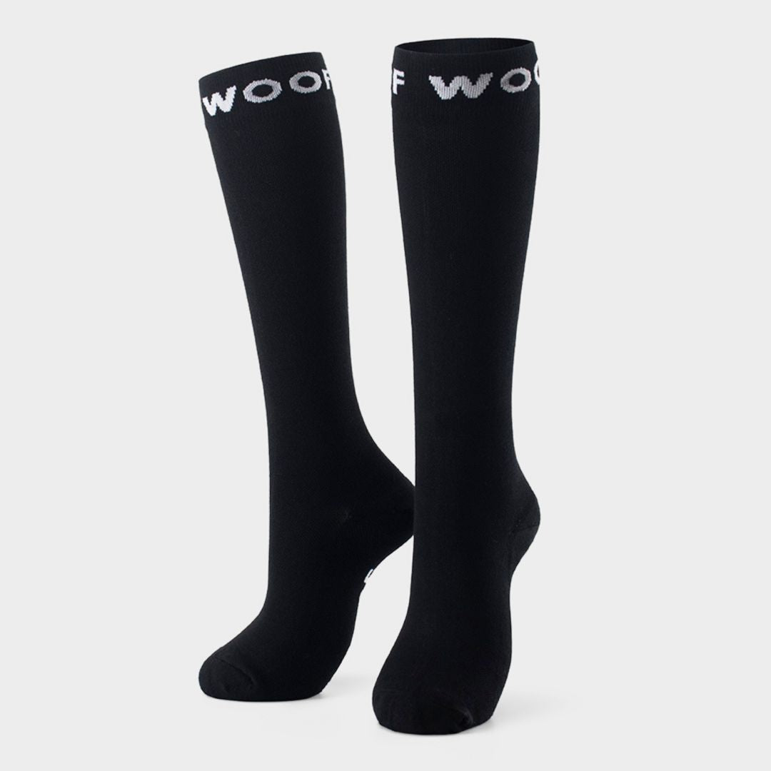 Black & Caribbean Blue Bamboo Compression Socks 6 Pack
