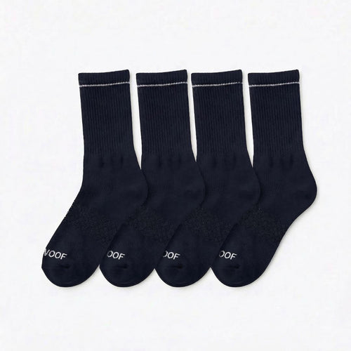 Navy Bamboo Crew Compression Socks 4 Pack