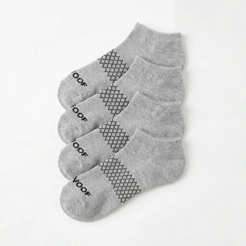 Grey Bamboo Ankle Compression Socks 4 Pack