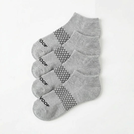 Grey Bamboo Ankle Compression Socks 4 Pack
