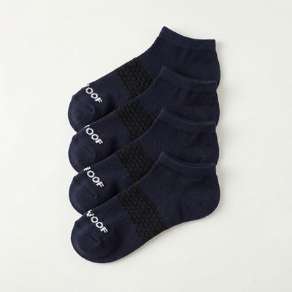 Navy Bamboo Ankle Compression Socks 4 Pack