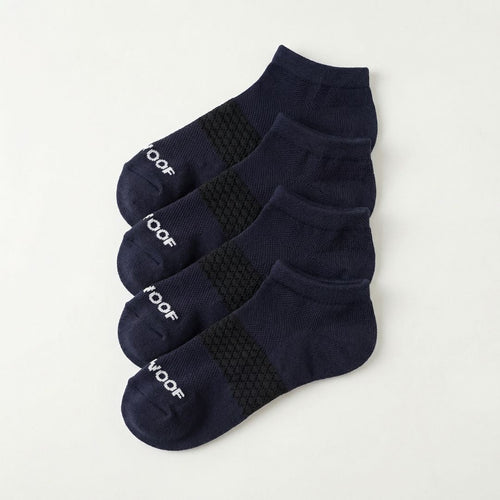 Navy Bamboo Ankle Compression Socks 4 Pack