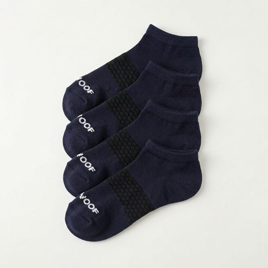 Navy Bamboo Ankle Compression Socks 4 Pack