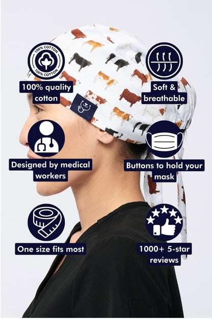 Cows Scrub Cap