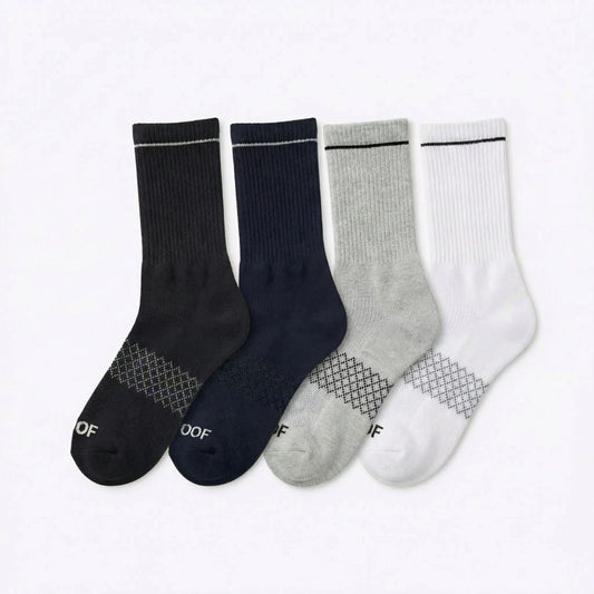 Core Colours Bamboo Crew Compression Socks 4 Pack