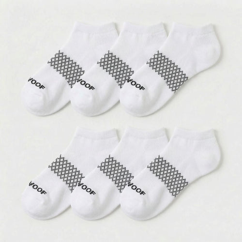 White Bamboo Ankle Compression Socks 6 Pack