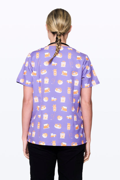 If I Fit I Sit Women’s 3-Pocket Scrub Top