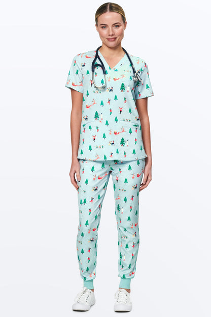 Ho Ho Hospital Women’s 3-Pocket Scrub Top