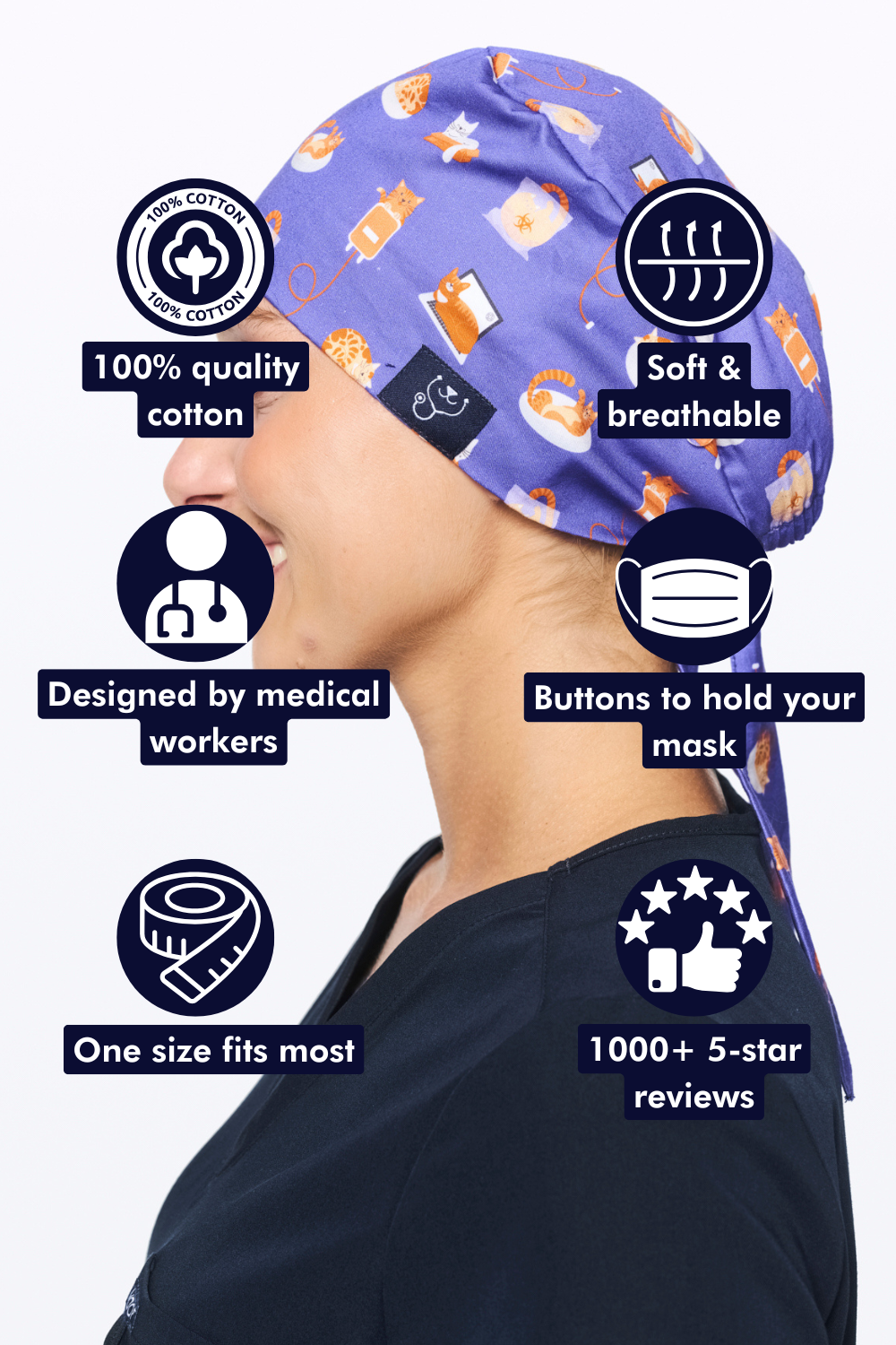 If I Fit I Sit Scrub Cap